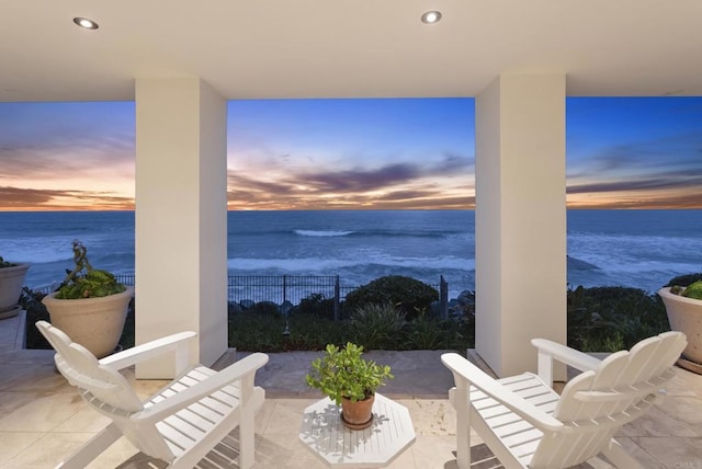 5067 Shore Dr, Carlsbad, CA 92008 - view of patio with a water view