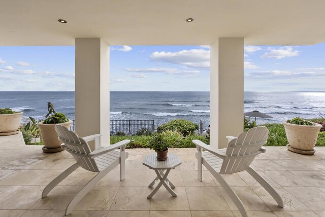 5067 Shore Dr, Carlsbad, CA 92008 - view of patio / terrace with a water view