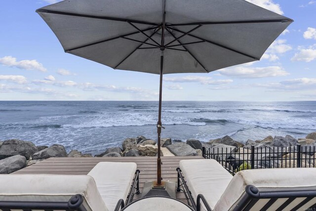 5067 Shore Dr, Carlsbad, CA 92008 - exterior space with view of water and beach