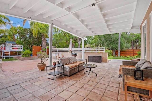 1093 Rancho Santa Fe Rd, Encinitas, CA 92024 - view of patio featuring outdoor lounge area