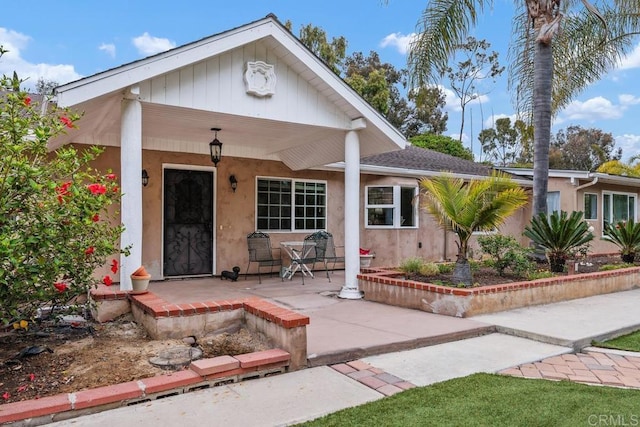 1093 Rancho Santa Fe Rd, Encinitas, CA 92024 - view of front of home with covered porch