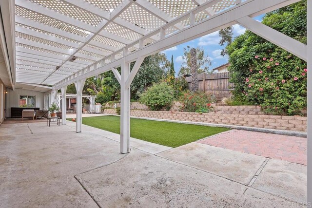 1093 Rancho Santa Fe Rd, Encinitas, CA 92024 - view of patio / terrace with a pergola and outdoor lounge area