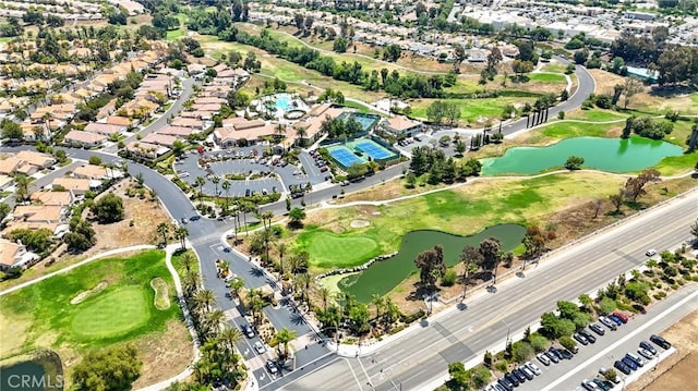 40612 Via Amapola, Murrieta, CA 92562 - aerial view of property's location featuring a nearby body of water, a local golf course, and nearby suburban area