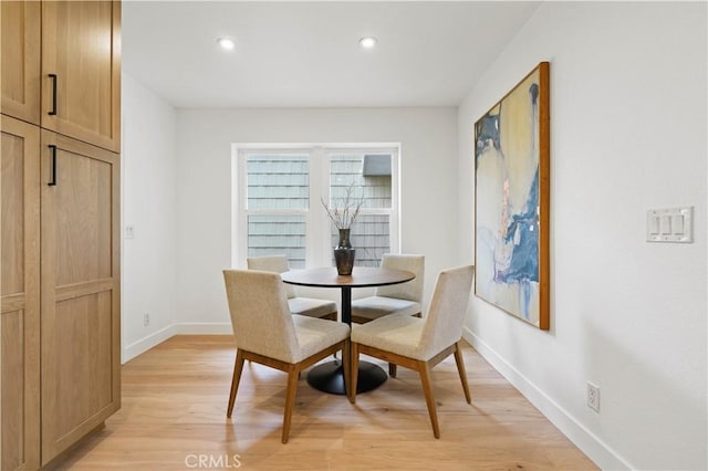 64 Sandpiper Unit 28, Irvine, CA 92604 - dining space featuring baseboards, light wood-style flooring, and recessed lighting