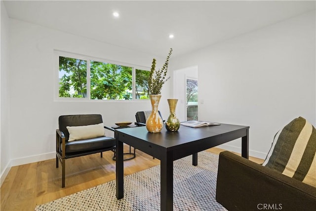 64 Sandpiper Unit 28, Irvine, CA 92604 - office with baseboards, light wood-style flooring, and recessed lighting