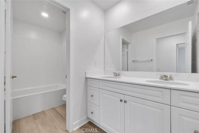 4742 S Scott Way, Ontario, CA 91762 - full bath featuring double vanity and wood finished floors