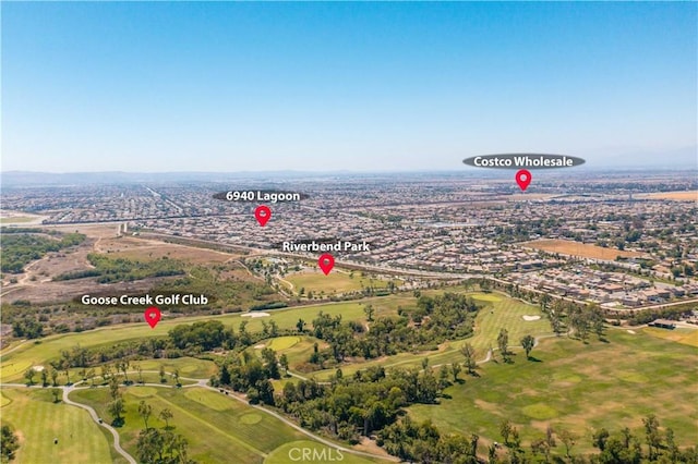 6940 Lagoon Ct, Jurupa Valley, CA 91752 - aerial overview of property's location with a golf course