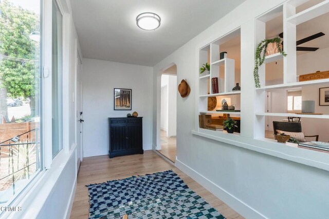 3538 Sierra St, Los Angeles, CA 90031 - foyer with arched walkways and light wood-type flooring