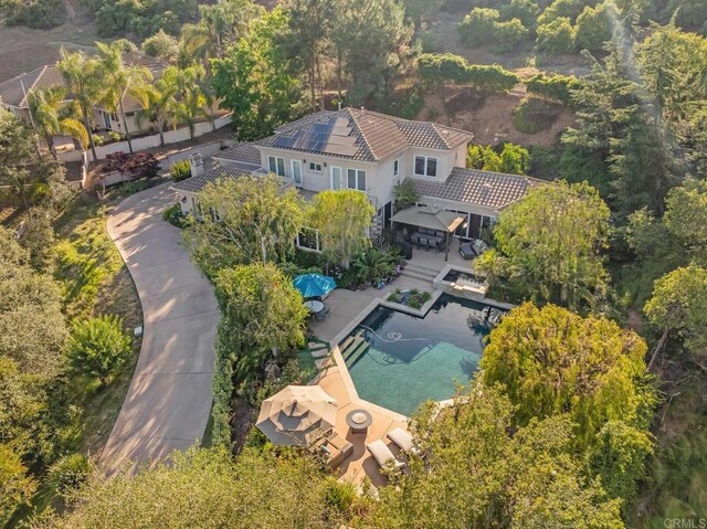 4014 Millagra Dr, Fallbrook, CA 92028 - view from above of property with a pool