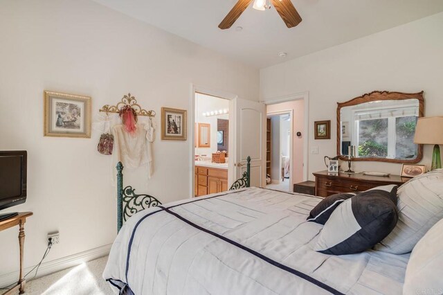4014 Millagra Dr, Fallbrook, CA 92028 - bedroom with ensuite bathroom and ceiling fan