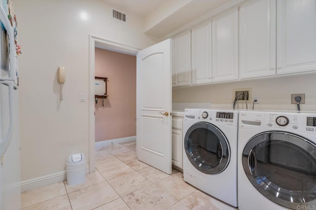 4014 Millagra Dr, Fallbrook, CA 92028 - laundry room featuring washer and clothes dryer, cabinet space, and baseboards