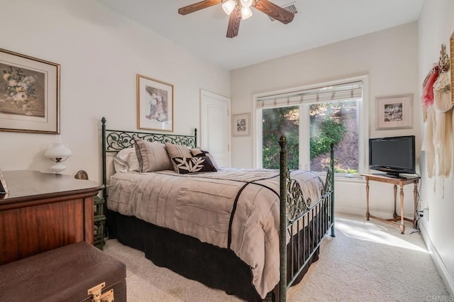 4014 Millagra Dr, Fallbrook, CA 92028 - bedroom featuring light colored carpet and a ceiling fan