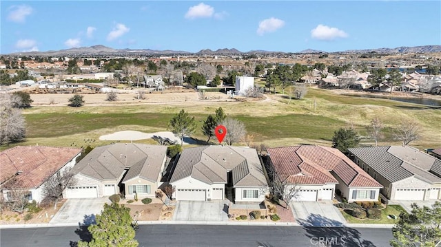 19344 Macklin St, Apple Valley, CA 92308 - aerial perspective of suburban area featuring a mountain backdrop and a golf club