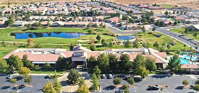 19344 Macklin St, Apple Valley, CA 92308 - aerial perspective of suburban area with a golf club and a large body of water
