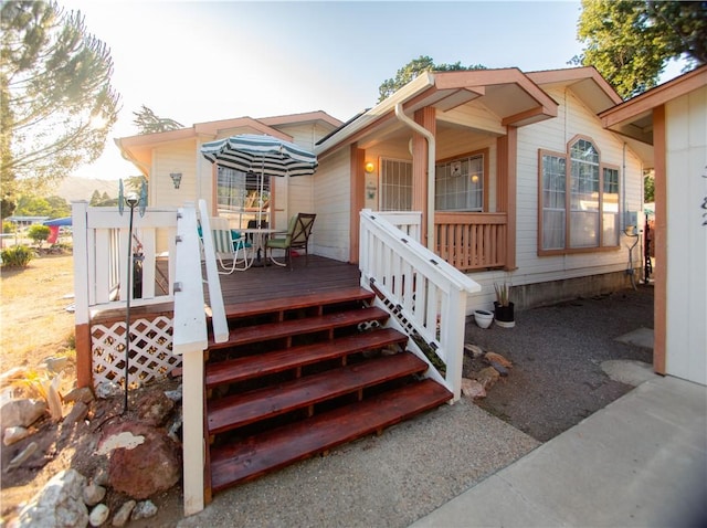 13182 Third St, Clearlake Oaks, CA 95423 - entrance to property featuring a deck