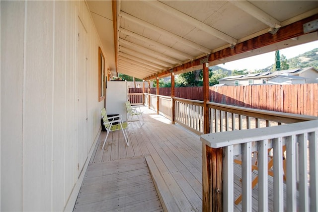 13182 Third St, Clearlake Oaks, CA 95423 - wooden deck with a fenced backyard