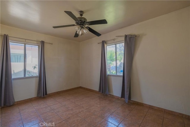 7227 Farmland Ave, Pico Rivera, CA 90660 - unfurnished room featuring healthy amount of natural light and a ceiling fan