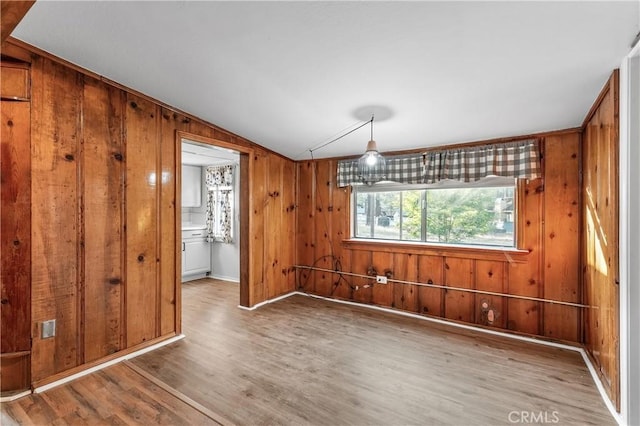 59485 State Highway 74, Mountain Center, CA 92561 - unfurnished dining area with lofted ceiling, wood finished floors, and wooden walls