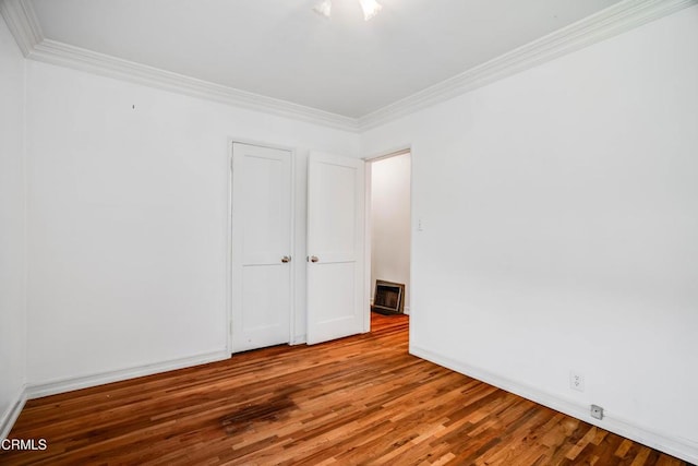 8730 Marshall St, Rosemead, CA 91770 - empty room featuring wood finished floors, ornamental molding, and baseboards