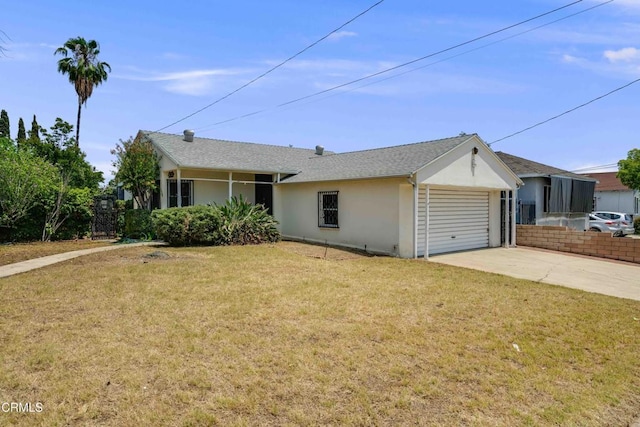 8730 Marshall St, Rosemead, CA 91770 - single story home featuring driveway, a garage, stucco siding, and a front yard
