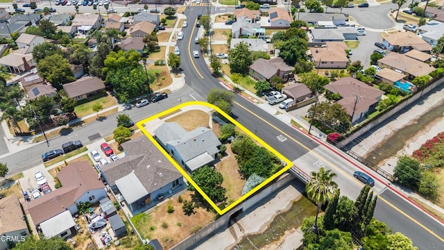 8730 Marshall St, Rosemead, CA 91770 - aerial view of residential area with property parcel outlined