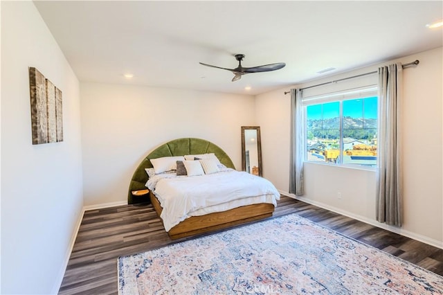 28252 Farm Creek Way, Valley Center, CA 92082 - bedroom with wood finished floors, ceiling fan, and recessed lighting