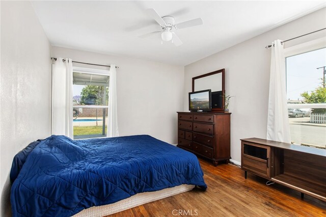 5342 Kingsley St, Montclair, CA 91763 - bedroom featuring wood finished floors and ceiling fan