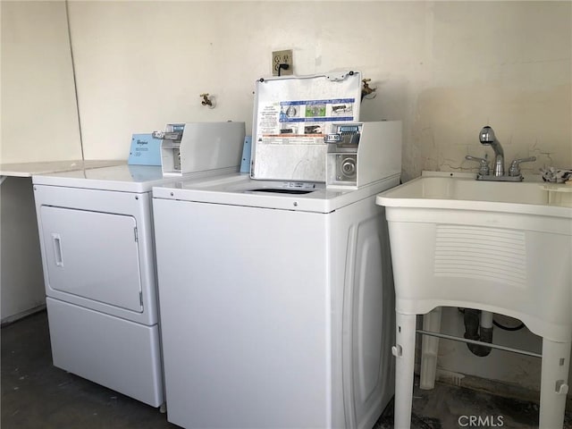 218 N Nicholson Ave, Monterey Park, CA 91755 - washroom featuring independent washer and dryer and a sink