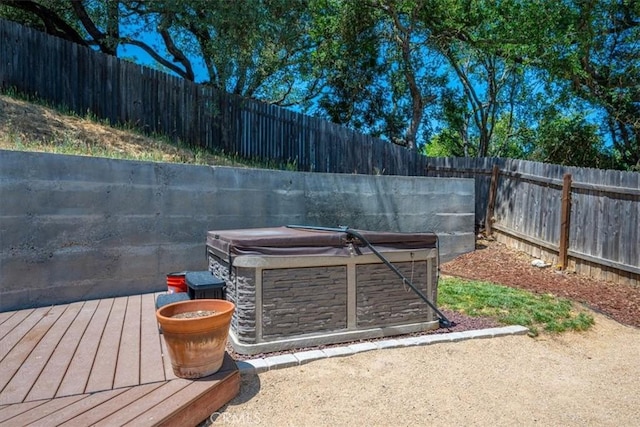 7560 Castano Ave, Atascadero, CA 93422 - fenced backyard featuring a hot tub