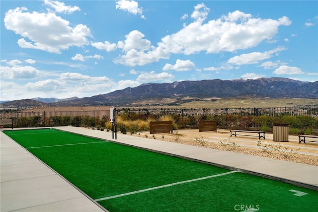 1583 Turtle Crk, Beaumont, CA 92223 - view of property's community with a bocce ball area and a mountain view