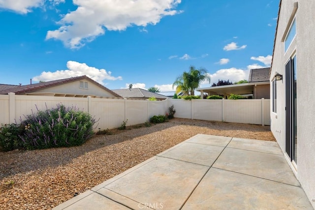 1583 Turtle Crk, Beaumont, CA 92223 - fenced backyard with a patio area