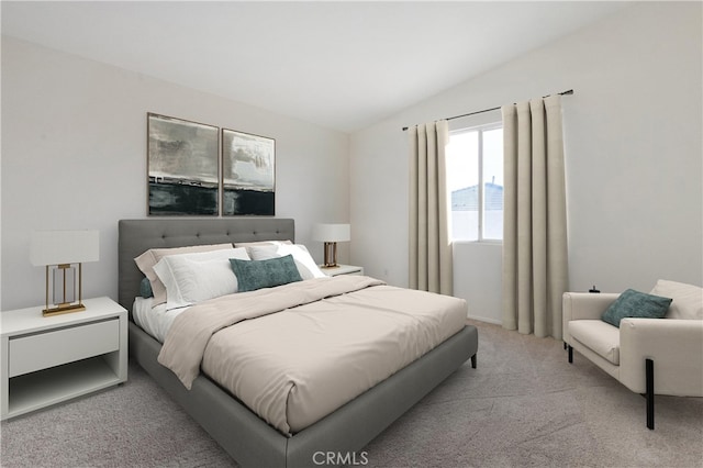 1583 Turtle Crk, Beaumont, CA 92223 - bedroom featuring lofted ceiling and light carpet