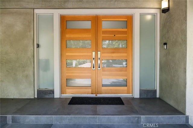 4820 Encino Ter, Encino, CA 91316 - property entrance with french doors and stucco siding