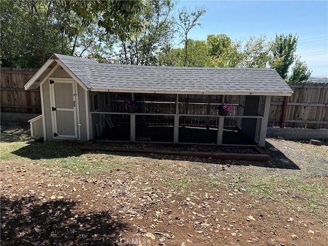 149 Acacia Ave, Oroville, CA 95966 - view of shed featuring a fenced backyard and exterior structure