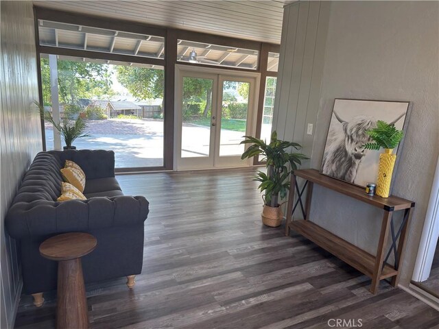 149 Acacia Ave, Oroville, CA 95966 - living area featuring wood finished floors and french doors