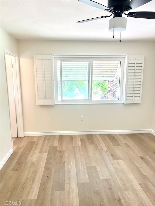 29041 Desert Hills Rd, Menifee, CA 92586 - spare room with ceiling fan and light wood finished floors