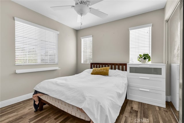 5 Quartz Ln, Ladera Ranch, CA 92694 - bedroom with wood finished floors, a closet, and a ceiling fan