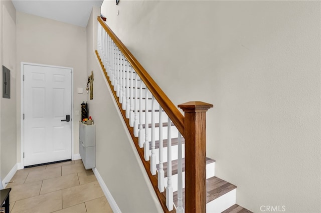 5 Quartz Ln, Ladera Ranch, CA 92694 - stairs with tile patterned flooring and electric panel