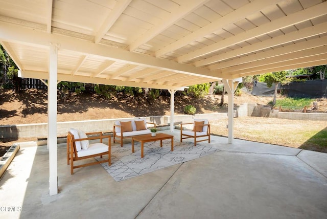 815 Perry Ave, Montebello, CA 90640 - view of patio with an outdoor hangout area