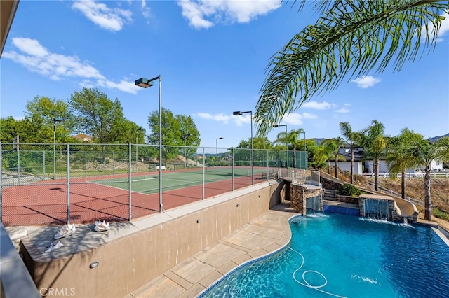 43845 Calle De Velardo, Temecula, CA 92592 - view of pool featuring a tennis court