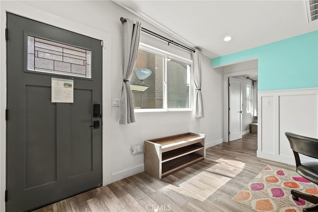 4941 Catamaran St, Oxnard, CA 93035 - entryway with light wood-type flooring, recessed lighting, and baseboards