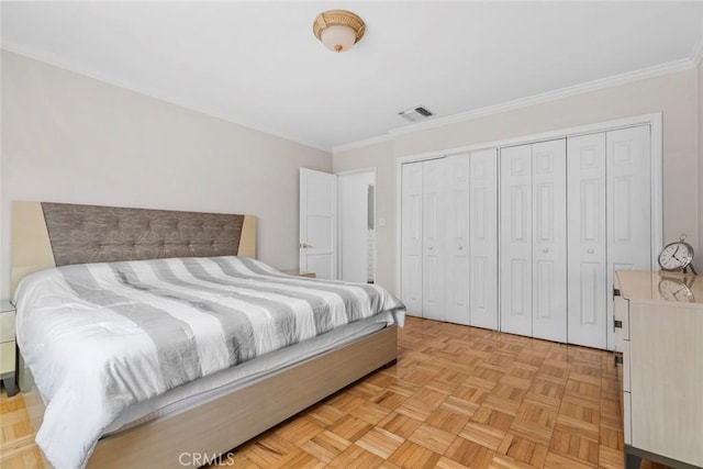 5741 Tobias Ave, Sherman Oaks, CA 91411 - bedroom with crown molding and a closet