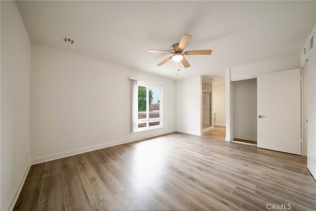 8190 Crowley Cir, Buena Park, CA 90621 - empty room featuring light wood-type flooring and a ceiling fan