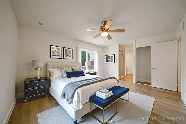 8190 Crowley Cir, Buena Park, CA 90621 - bedroom featuring wood finished floors and a ceiling fan