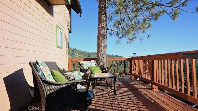 32455 Scandia Dr, Running Springs, CA 92382 - view of wooden terrace