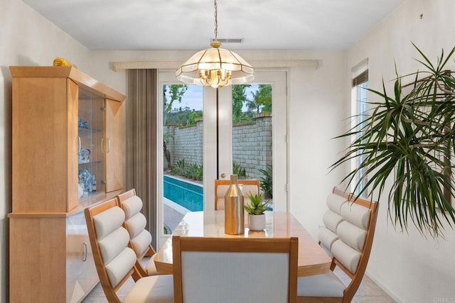12032 Caneridge Rd, San Diego, CA 92128 - dining space featuring a chandelier