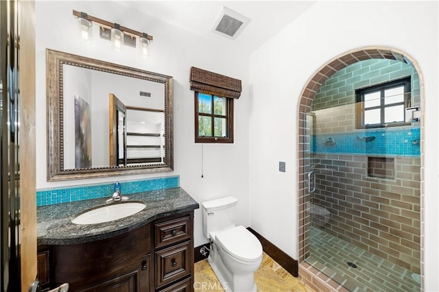 20 Cactus, Irvine, CA 92603 - full bath with vanity, a stall shower, toilet, and baseboards