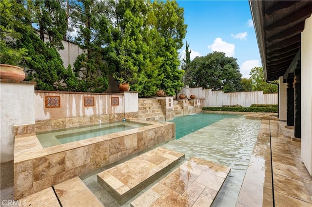 20 Cactus, Irvine, CA 92603 - view of swimming pool featuring an in-ground hot tub, a fenced backyard, and a patio area