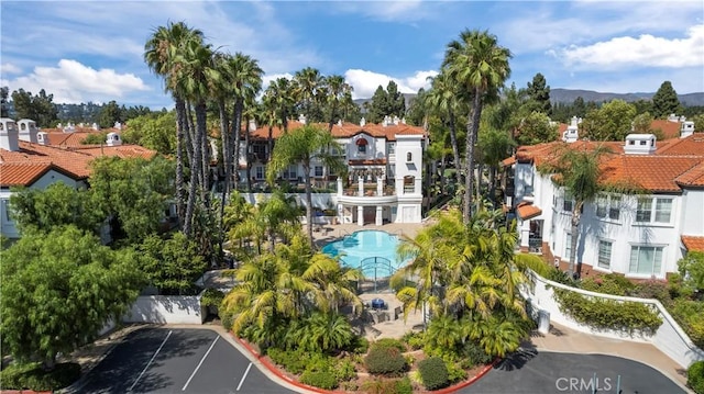 2911 Ballesteros Ln, Tustin, CA 92782 - aerial view of residential area featuring a pool area