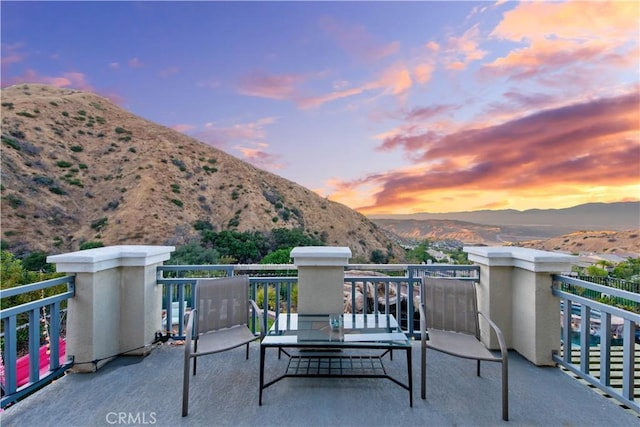 2514 Bulrush Cir, Corona, CA 92882 - view of patio with a mountain view and a balcony